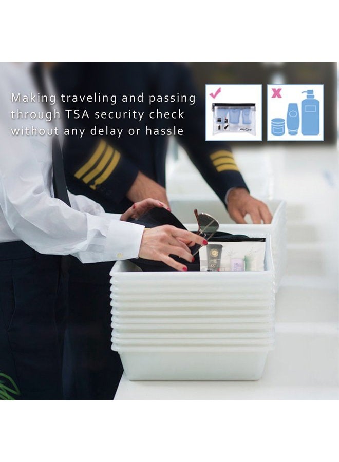 Procase TSA Approved Fly Travel Toiletry Bag Makeup Pouch, Durable Quart-Size Carry-On Clear Small Handy Bag with Zipper for Liquids Bottles Tubes Cosmetics Container (2-Pack) - Image 5